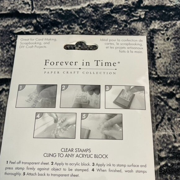 Forever in Time FLORAL CORNERS  Clear Cling Rubber Stamp Art Floral CS224F - Picture 6 of 7